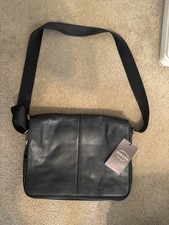 Black Ballistic Nylon Messenger Laptop Bag with 'X' Logo — listing 5