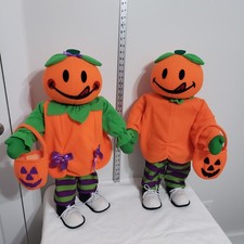 Halloween Standing Pumpkin Scarecrow Figure 38" Tall with Candy Bag, listing 5