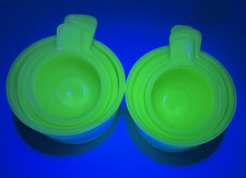 Jeannette Glass Jadeite Green Reamer Juicer with Handle and Spout, listing 2