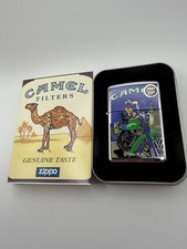 Vintage Zippo Joe Camel Biker on Motorcycle Lighter with Pewter Emblem — listing 5