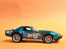 Hot Wheels Corvette Stingray, Yellow with Flame Tampo, Hong Kong Base — listing 2