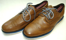 Men's Tan Leather Wingtip Brogue Derby Dress Shoes — listing 3