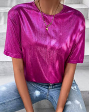 Pink Ribbed Knit Cotton Sweater with Button Detail — listing 6