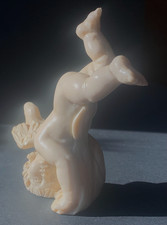 Vintage Italian Alabaster Resin Cherub Group Sculpture with Signature and 'ITALY' Base Stamp A. Santini — listing 3