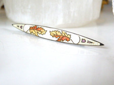 Sterling Silver & Enamel Leaf Motif Necklace and Earrings Set — listing 2