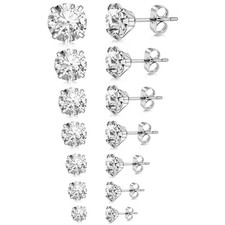 Fashion Jewelry 12-Pair Stud Earring Set (Gold Tone, CZ, Faux Pearl, Rhinestone) — listing 3