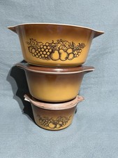 Vintage Pyrex Old Orchard Nesting Mixing Bowl Set (3 Bowls) — listing 3