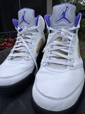 Air Jordan 5 Retro 'Grape' White/Emerald/Grape Ice Basketball Sneakers — listing 6
