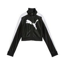 PUMA Women's Cropped Full-Zip Nylon Track Jacket in Hot Pink — listing 6