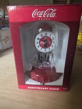 Coca-Cola Anniversary-Style Glass Dome Mantel Clock with Rotating Bottle Pendulum — listing 3