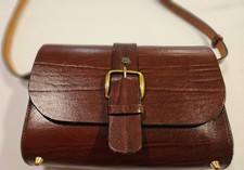 Vintage John Romain Black Leather Crossbody Camera Bag Purse with Original Hang Tag, Style #9011 — listing 5
