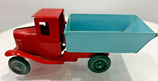Vintage Tri-ang Pressed Steel Delivery Van / Box Truck (Made in South Africa), Red Cab & Blue Body