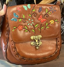 Patricia Nash Micaela Rose Tooled Leather Shoulder Bag