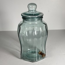SVE Italian Iridescent Glass Beverage Dispenser with Brass Spigot and Lid — listing 3