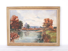 Original Impressionist-Style Oil Painting on Canvas, Autumn Forest Path Landscape, Signed — listing 5
