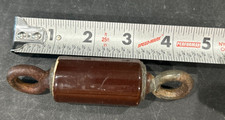 Vintage Brown Glazed Porcelain Power Line Insulator (~12 inch Circumference) — listing 3