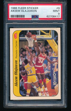 1986 Fleer Sticker #8 Michael Jordan Rookie Sticker PSA 8 (ST) NM-MT — listing 4