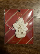 Lenox 2007 Merrily Yours Snowman Personalized Ornament, Ivory Porcelain with Gold Accents — listing 6