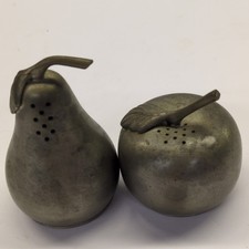 Web Pewter Figural Apple & Pear Salt and Pepper Shaker Set — listing 2