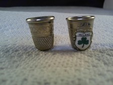 Vintage Thimble Collection with Wooden Display Case (Approx. 70+ Thimbles), listing 3