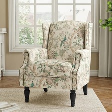 Upholstered Chair with Damask Chenille Fabric and Nailhead Trim (Detail), listing 5