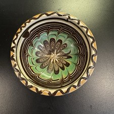 Bulgarian Troyan Redware Pottery Vase with Peacock Eye Drip Glaze — listing 2