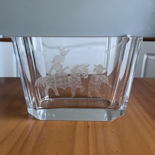 Scandinavian Engraved Crystal Vase with Figural Woman Motif — listing 3