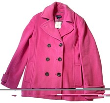 Lands' End Women's Blue Wool-Blend Double-Breasted Peacoat, Size 10 (NWT) — listing 2
