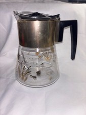 Vintage Douglas Flameproof Glass Coffee Carafe with Gold Leaf Design — listing 4