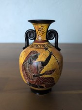 Mixed Lot of Four Decorative Vases and Pitchers Including Greek Amphora and Copper Repoussé Vase — listing 5