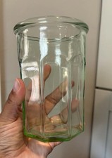 Vintage Green Diamond-Point Glass Bottle with Anchor Hocking Mark, 5" x 2.5" — listing 5