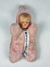 Vintage 1950s Hard Plastic Baby Doll with Molded Hair and Sleep Eyes, approx 20-22 inches — listing 6