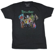 Rick and Morty Character Grid Graphic T-Shirt, Black — listing 2