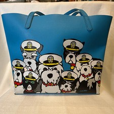 Marc Tetro Sailor Dogs Tote Bag and Matching Wristlet Set - Blue/Yellow, Cruise Collection — listing 2