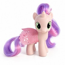 Vintage 1980s My Little Pony G1 Pink Pony with Purple Glitter Hair and Floral Symbol — listing 2