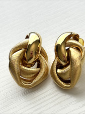 Vintage Gold Tone Knot Pierced Stud Earrings — listing 4