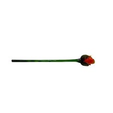 Hand-Blown Art Glass Rose Bowl with Multicolored Applied Cane Decoration — listing 4