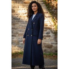 Talbots Woman Black Wool Button-Front Coat, Size 1X
