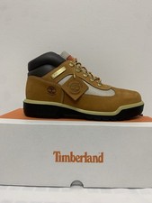 Timberland Field Boot Brown Leather & Green Fabric (Boys/Kids Size 7) — listing 6