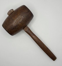 Vintage Turned Wood Barrel-Head Mallet / Gavel — listing 2