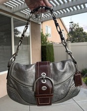 Coach Soho Buckle Flap Leather Shoulder Bag, Dark Brown — listing 3