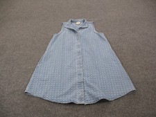 Tuckernuck Chambray Shift Dress with Eyelet Lace Trim, Size M — listing 4