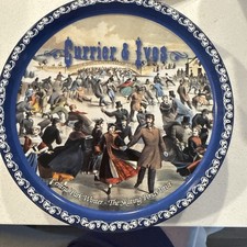 Currier & Ives Style Oval Tin Plate "American Country Life" Decorative Tray — listing 3