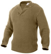 military mechanic Military Issue Mechanic's Sweater 100% Cotton with Reinforced Shoulder/Elbow Patches — listing 5