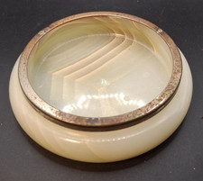stone ashtray Onyx / Alabaster Carved Ashtray with Corner Rests — listing 4