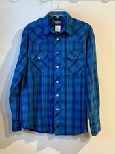 Wrangler Men's Chambray Western Pearl Snap Shirt, Blue, Long Sleeve — listing 6