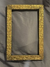 Antique Ornate Gesso-on-Wood Gilt Picture Frame with Rococo Floral Corners — listing 6