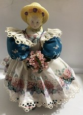 Daisy Kingdom Porcelain Christmas 'Noel' Doll with Bonnet and Apron — listing 2