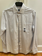 Jos. A. Bank Men's Short-Sleeve Multicolor Pastel Striped Button-Up Shirt — listing 2