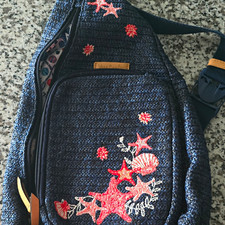 Vera Bradley Black & White Geometric Print Flap Crossbody Bag with Tassels, New With Tags